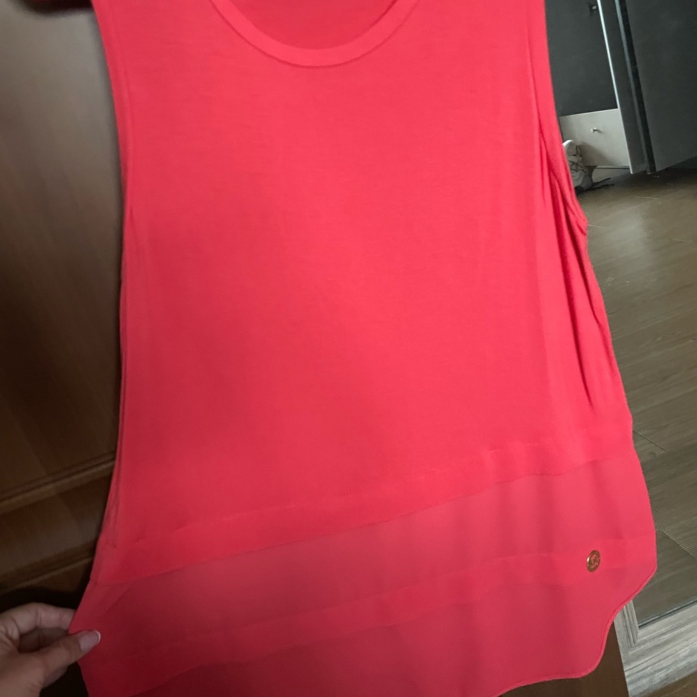 Michael Kors Vibrant Coral Sleeveless Blouse